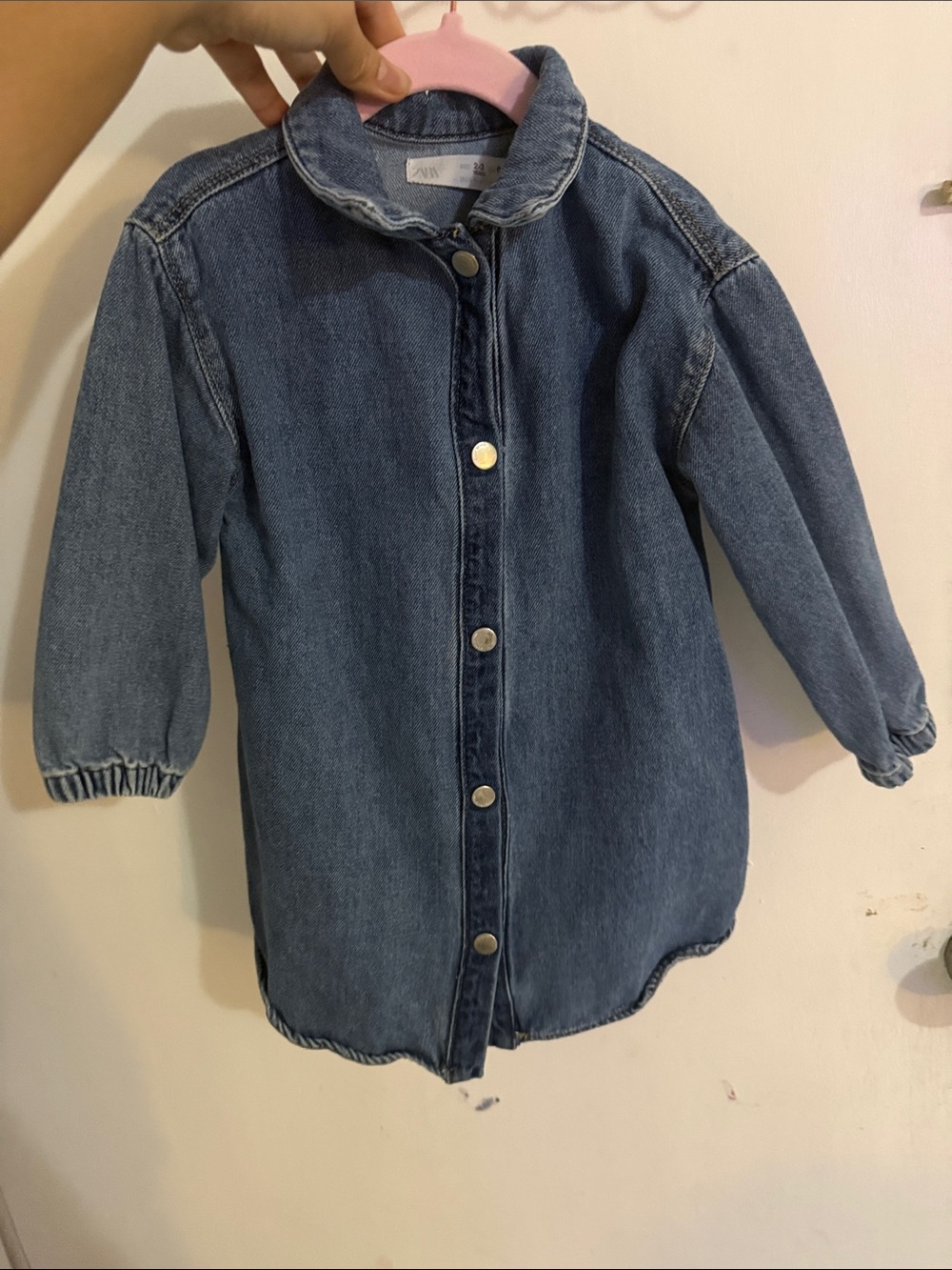 Zara Kids Dark Blue Denim Jacket with Snap Buttons